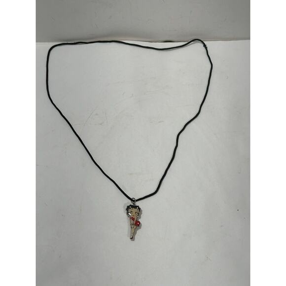 Betty Boop Necklace Pendant Charm With Battery Insert For Lights Red Dress - Picture 1 of 9